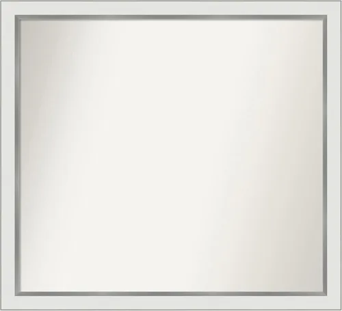 Vista 369 de Amanti Art Espejo personalizado, espejo de baño estrecho Alexandria White Wash, espejo de pared o espejo de tocador de baño sobre el fregadero