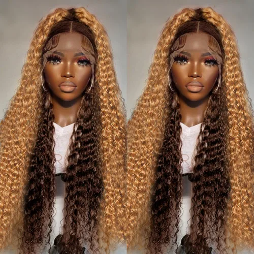 Vista 17 de BAIICS Pelucas de cabello humano rubio miel con encaje frontal transparente HD de 13 x 6 pulgadas, peluca frontal de encaje transparente HD 12A