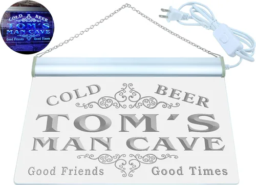 Vista 2 de ADVPRO x0154-tm Tom's Man Cave Beer Ale Bar Letrero de neón personalizado con nombre personalizado