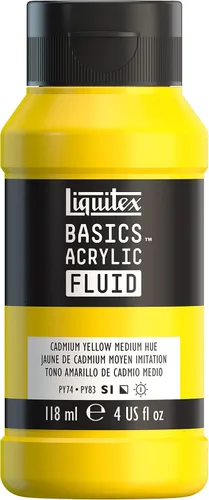 Vista 49 de Liquitex BASICS - Pintura acrílica fluida, botella de 4 onzas, tono permanente carmesí lizarina Super Versatile, Fine Art Pigments; Fluid
