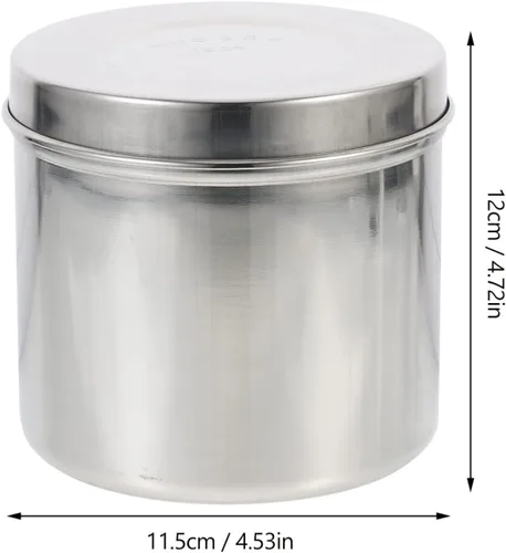 Vista 5 de Tarro de acero inoxidable Recipiente de bolas de algodón Tarro Esponja de algodón Contenedor de gasa de almacenamiento con tapa