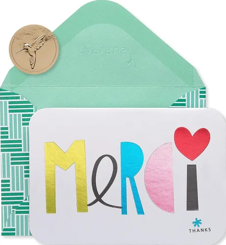 Vista 6 de Papyrus Tarjetas de agradecimiento con sobres, confeti (16 unidades)