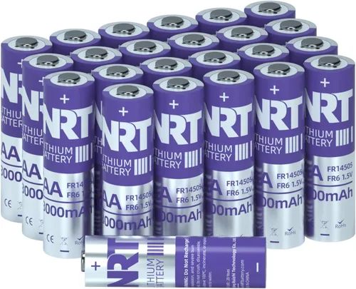 Vista 10 de NRT Paquete de 8 pilas AA de hierro de litio Ultimate Double A, baterías de litio AA de 1.5 V 3000 mAh de larga duración para cámara Blink