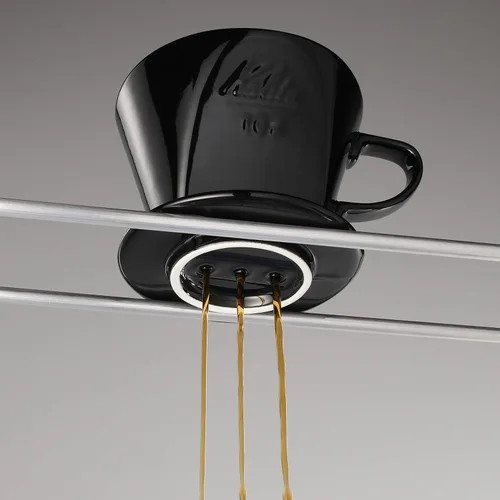 Vista 2 de Kalita Gotero de café de cerámica (negro) para 2-4 tazas (#02005)