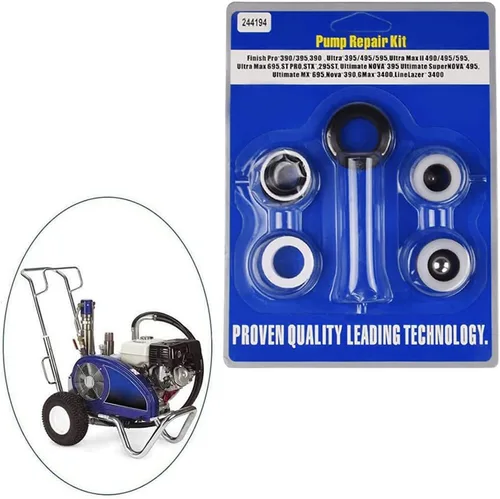 Vista 2 de Kit de embalaje de reparación de bomba 244194, kit de reparación de bomba para pulverizador de pintura sin aire 295 390 395 490 495 595 3400