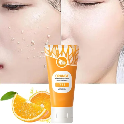 Vista 2 de Exfoliante en gel exfoliante naranja, gel natural para pelar naranja, exfoliante facial hidratante facial y corporal (2 unidades)