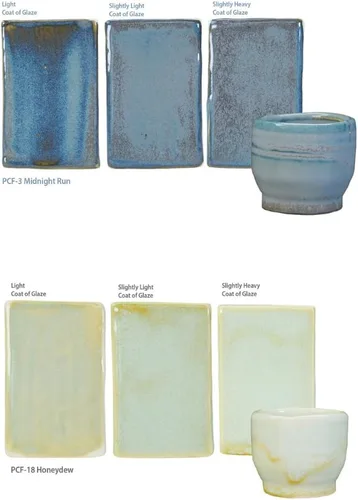 Vista 2 de AMACO Potter's Choice Flux High Fire Glazes - Esmalte de 6 pintas, paquete de clase #1, 6 colores surtidos, cono de fuego medio alto en capas 5-6
