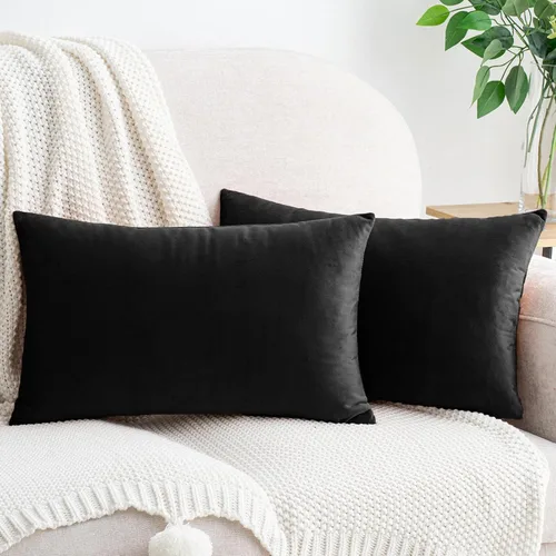 Vista 70 de HWY 50 fundas de almohada decorativas de terciopelo sólido para sofá, sala de estar., Terciopelo, gris, 20x20 pulgadas