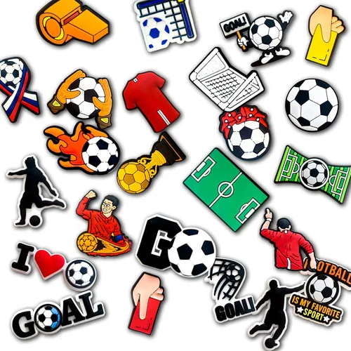 Vista 3 de Dijes deportivos para decoración de zuecos, accesorios para hombres de béisbol, sóftbol, fútbol, baloncesto, fútbol, accesorios