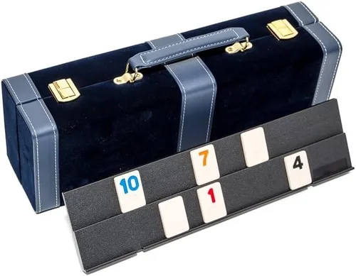 Vista 2 de Orchard Street Deluxe Designer Rummy Juego de juego con números grandes de tamaño estándar