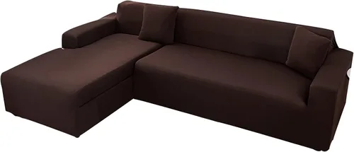 Vista 8 de Fundas para sofá modular, 2 piezas, funda de sofá de alta elasticidad en forma de L para 5 y 6 plazas, funda de sofá de tela de elastano