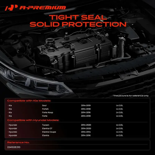 Vista 2 de A-Premium Cubierta de válvula de motor L4 2.0L compatible con Hyundai Elantra 2014-2016, Elantra Coupe 2014, Elantra GT 2014-2020, Tucson 2014-2020