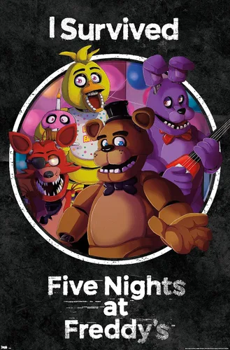 Vista 9 de Trends International Póster de pared de Five Nights at Freddy's - Survived Wall, 14.725 x 22.375 pulgadas, versión enmarcada de madera de granero