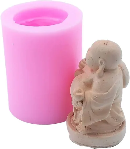 Vista 3 de Buddha - Molde de silicona para jabón hecho a mano, manualidades, vela, chocolate, magdalenas, hielo Buda-01