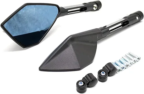 Vista 6 de Espejo retrovisor lateral antirreflejos de aluminio CNC para Yamaha XT660 WR250 WR125 XT125 XT125