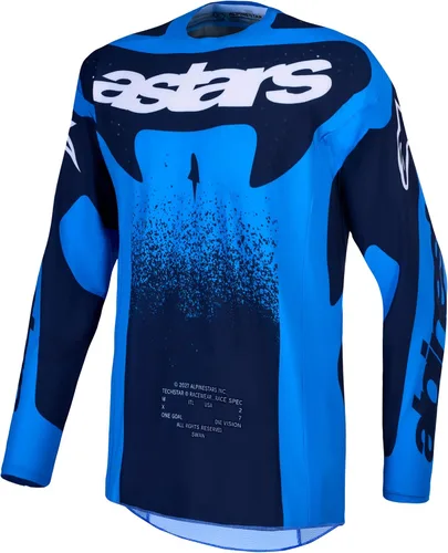 Vista 9 de Alpinestars Techstar Swan MX Jersey MX27 Colección Blanco/Negro