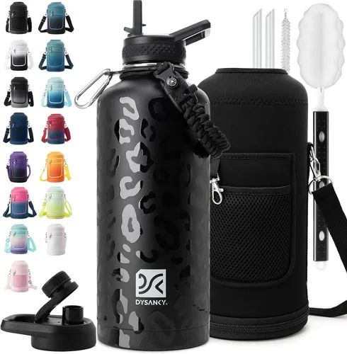 Vista 14 de DYSANKY Botella de agua aislada de 32 onzas, metal al vacío de acero inoxidable grueso, jarra de agua deportiva portátil para gimnasio y senderismo