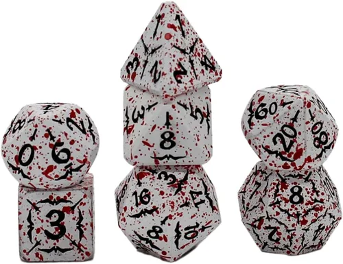 Vista 13 de Juego de dados de metal con escamas de dragón en color negro con caja de exhibición, perfecto para juegos, equilibrio adecuado y distribución