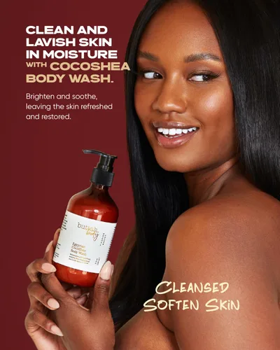 Vista 2 de Buttah Skin por Dorion Renaud CocoShea Gel de baño de 10 onzas, gel de baño nutritivo para hombres y mujeres, manteca de cacao africana, jabón