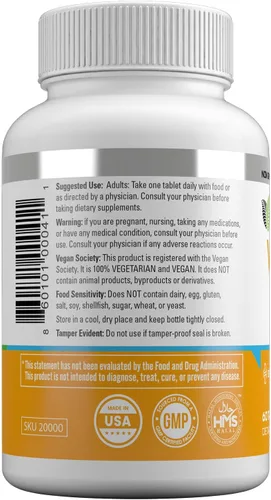 Vista 2 de HAYAT Vitaminas Veganas Naturales Vitamina D 2400 UI, D2, Certificado Halal (Paquete de 3)