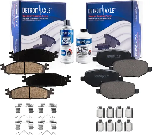 Vista 137 de Detroit Axle - Pastillas de Freno Delantero Izquierdo Reemplazo de Pinza de Disco para Ford Fusion Mazda 6 Lincoln MKZ Mercury Milan 2006-2012