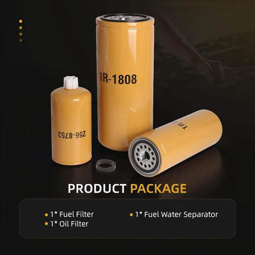 Vista 4 de 1R-1808 1R-0749 256-8753 Kit de filtros (juego de 3), filtro de combustible/filtro de aceite/separador de agua para motor Caterpillar Cat