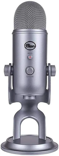 Vista 4 de Blue Yeti - Micrófono USB para grabación y transmisión en PC y Mac, 3 cápsulas de condensador, 4 patrones de pastilla, salida de auriculares
