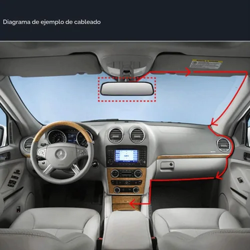 Vista 7 de Monitor de video de coche de 4.3 pulgadas, espejo retrovisor automático, pantalla LCD de 12 V-24 V, montaje universal, espejo de corriente con clip