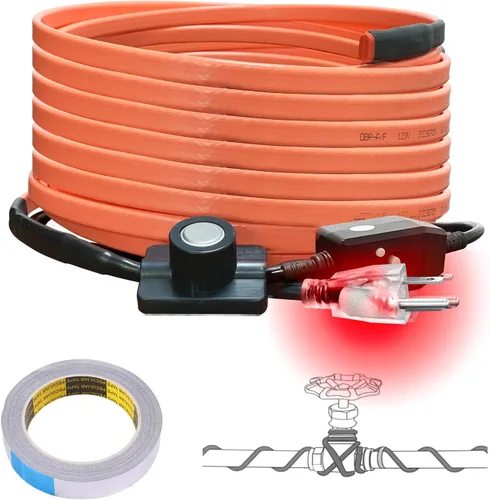 Vista 13 de Cupohus - Cinta térmica de 3 pies para tuberías de agua con termostato