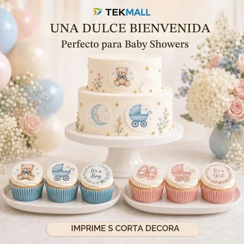 Vista 9 de Hojas de papel comestible de la oblea para la decoración