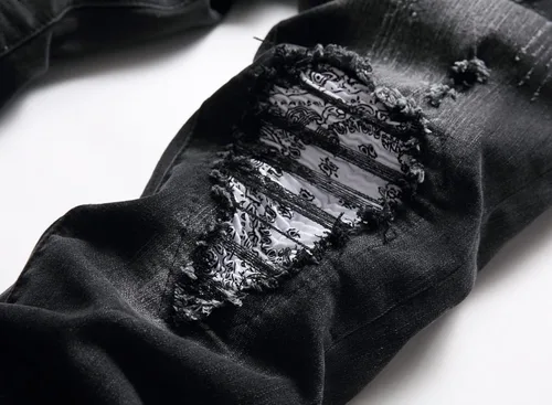 Vista 4 de TMMMT Jeans ajustados de ajuste recto lavado de moda para hombre