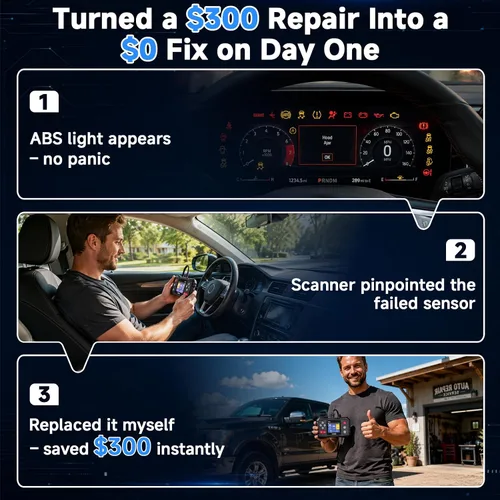 Vista 4 de Escáner del ABS y del SRS OBD2 con la transmisión, exploración rápida de la Escáner obd2 negro