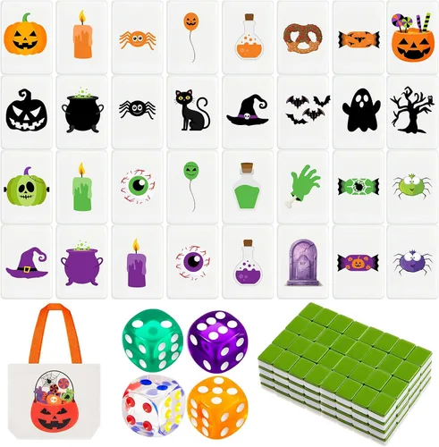 Vista 13 de Hollowfly 2 Jugadores Mahjong Bloque Set Animales