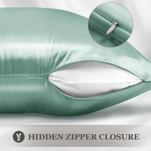Vista 6 de Adubor Funda de almohada 100% de seda, fundas de almohada de seda de morera, 23 fibras de grado Momme 6A, funda de almohada de seda para la salud
