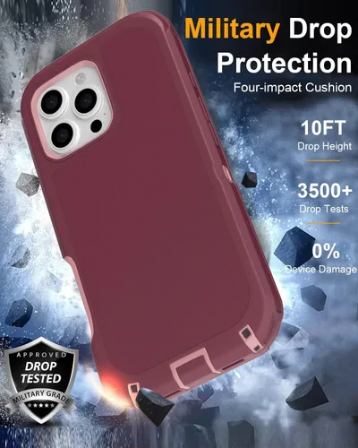 Vista 3 de Tall silver Funda para iPhone 16 Pro Max con [2 protectores de pantalla + 2 protectores de lente de cámara], 3 en 1, protección resistente de grado