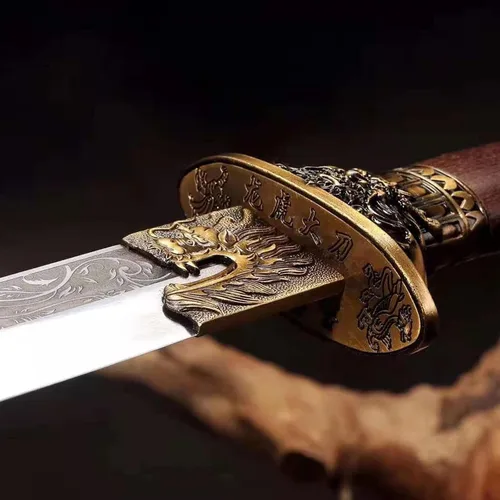 Vista 5 de OYZ Espada Katana, Espada Samurai Japonesa, Katana de acero de alto carbono 1095, hecho a mano, espada china de acero plegado