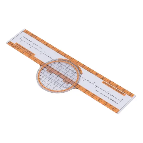 Vista 5 de Alomejor Pilot Computer Durable Orange Calculator for Ground Speed, Fuel Estimation and Wind Vector Solutions for Aviation Enthusiasts