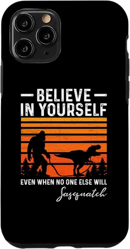 Vista 10 de Funda divertida para iPhone 15 Bigfoot Sasquatch Tyrannosaurus Rex Believer