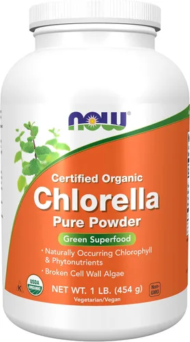 Vista 9 de NOW Suplementos, Clorella orgánica en polvo con clorofila, betacaroteno, caroteno mixto, vitamina C, hierro y proteínas, 4 onzas