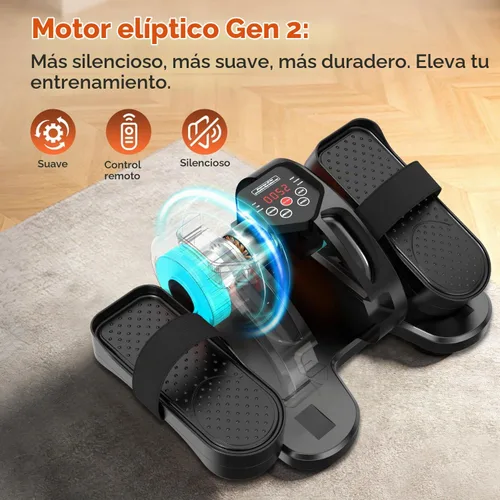 Vista 2 de ESL Under Desk Elliptical, Electric Elliptical Leg Exerciser for Seniors Negro