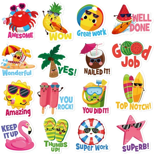 Vista 12 de 400 Piezas Calcomanías de Navidad Calcomanías de Recompensa para Maestros Etiquetas Motivacionales Positivas de Bondad de Invierno Lindas