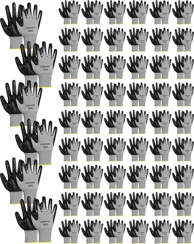 Vista 12 de Maxcheck Guantes de trabajo recubiertos de PU Negro