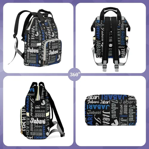 Vista 5 de Bolsa de pañales, bolsas de pañales con nombre personalizado para bebé niño y niña, bolsas de bebé personalizadas para niños y niñas, mochila