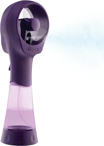 Vista 12 de O2COOL Elite Ventilador de nebulización de agua portátil con batería (azul)