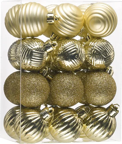 Vista 19 de Valery Madelyn - Juego de 24 adornos de Navidad para árbol de 2.36 pulgadas cobre dorado