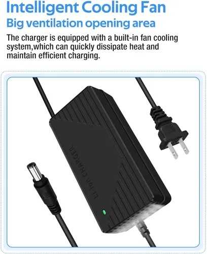 Vista 4 de Cargador súper rápido de 54.6V 3A / 5A para batería de 48V, 7 tipos de enchufes para elegir, sin necesidad de adaptador, más seguro. Compatible