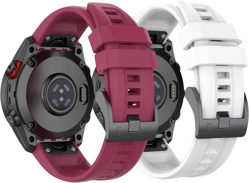 Vista 9 de Correas de repuesto para Garmin Fenix 7, Fenix 6/Fenix 5 Quickfit de silicona de repuesto para Garmin Forerunner 965 955/Approach S62/Instinct