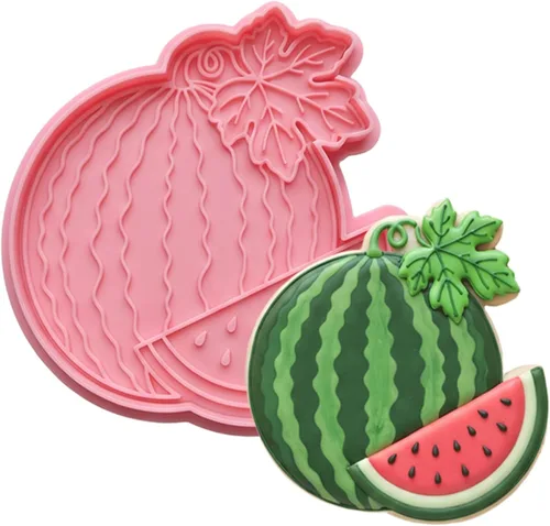 Vista 19 de Apple Cookie Cutters with Embosser Stamp 3D Printed PLA Citrus Fruit Shape 3 Inch Summer Citrus Party Birthday Baking Supplies