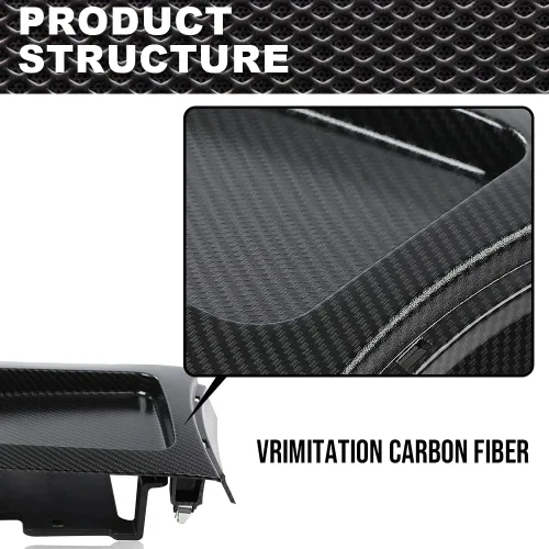 Vista 6 de CNNELL Bisel de la bandeja de la consola de cambios, color negro, compatible con Dodge Charger 2011-2017