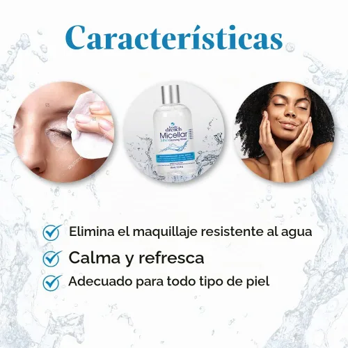 Vista 4 de Body Drench Agua limpiadora micelar 3 en 1: elimina el maquillaje impermeable, 8.5 onzas líquidas